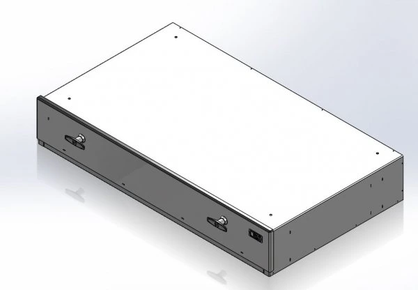 [CP-GUNBOX-MS] - Storage Vault, 39" W x 22" L x 6.5" H with two draw-tight locking handles