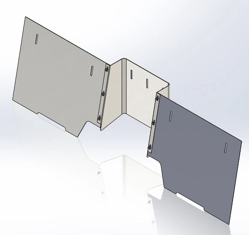 [KP-DG25-SS] - Dodge Ram Front Partition Kick Panels No Foot Pockets