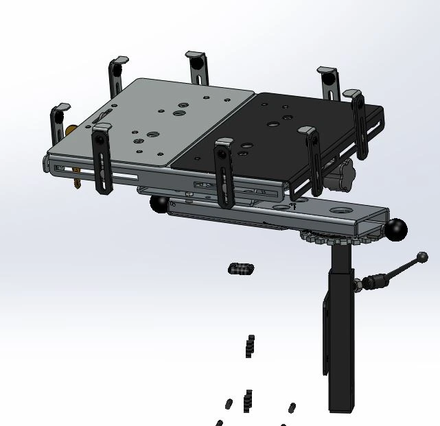 [CM-SDMT-SA-LT17] - Console Side-Mount Computer Mount with Rotating Swing-Arm & Standard Laptop Tray
