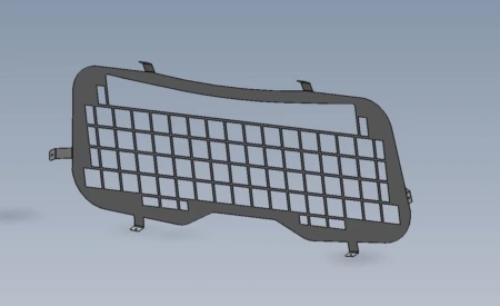 [WS-21DUR-HATCH-LED] - 2021+ Dodge Durango Square-Hole Punched Hatch Window Guard With Notch To Accommodate Interior Light Bar