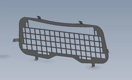 [WS-21DUR-HATCH-LED] - 2021+ Dodge Durango Square-Hole Punched Hatch Window Guard With Notch To Accommodate Interior Light Bar