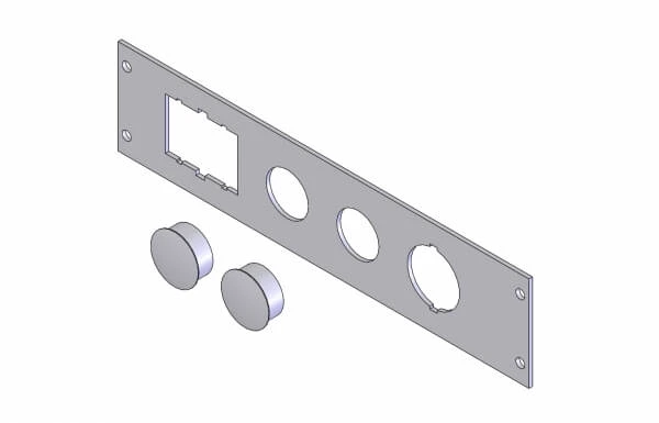 [C-EB20-USD1-1P] - OBSOLETE – 1-Piece Equipment Mounting Bracket, 2" Mounting Space, For 2015-2020 Chevrolet Tahoe OEM 12 Volt S