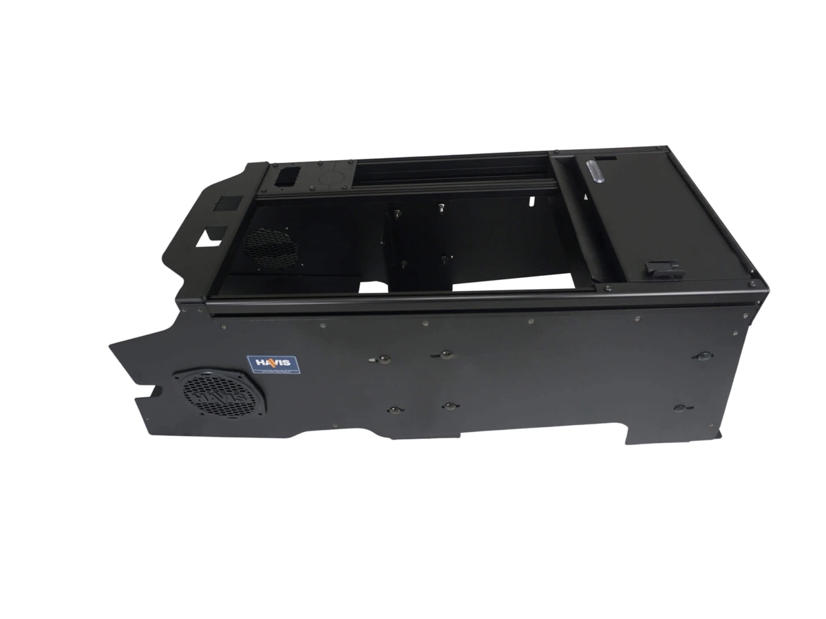 [C-VSW-1700-F150-PM-2] DISCONTINUED – 12.5" Wide Flat 17" Vehicle-Specific Console With Internal PocketJet 8 Printer Mount for 2