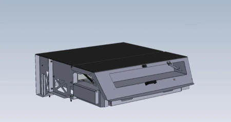 [EM-21TH-CRGDCK-SSTK-2DWR] - 2021+ Chevy Tahoe Electronics Mounting Cargo Deck System with Push Button Lock