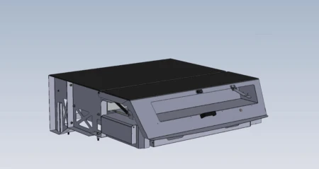 [EM-21TH-CRGDCK-SSTK-2DWR] - 2021+ Chevy Tahoe Electronics Mounting Cargo Deck System with Push Button Lock