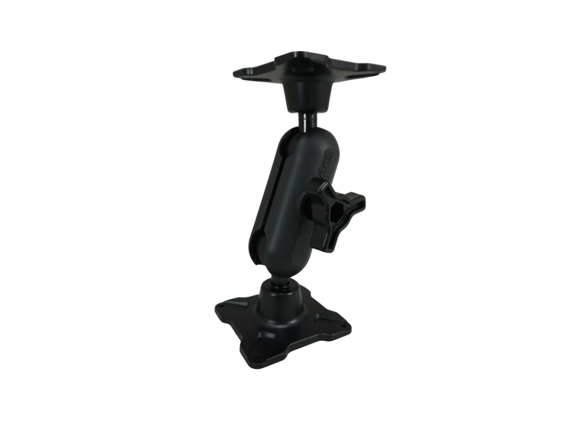 [DBM-1150-KS-0404] Dual Ball Mount with 1.50" Knob-Style Standard Housing, Two Long Stem VESA 75 Plates