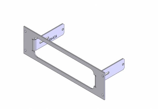 [C-EB25-IC6-1P] - 1-Piece Equipment Mounting Bracket, 2.5" Mounting Space, Fits Icom America self-contained radios