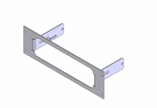 [C-EB25-IC6-1P] - 1-Piece Equipment Mounting Bracket, 2.5" Mounting Space, Fits Icom America self-contained radios