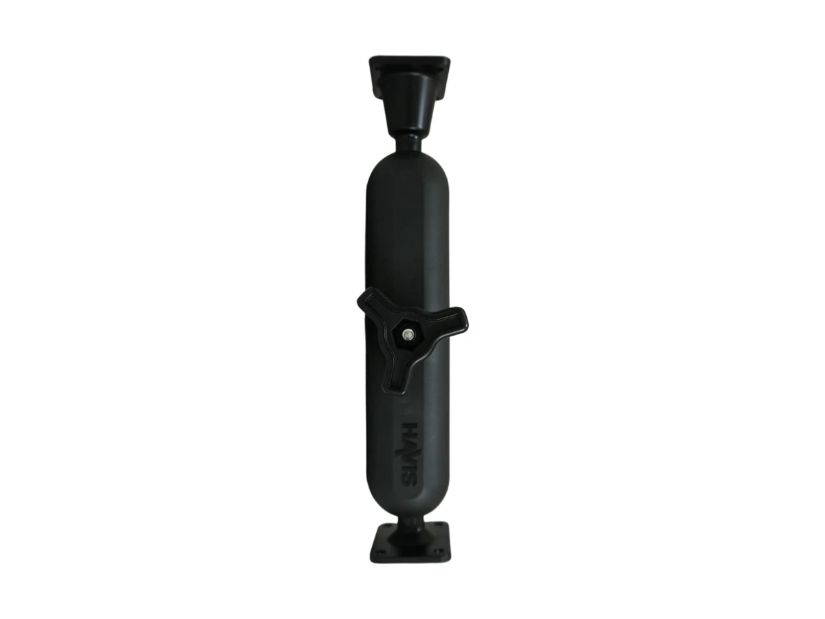 [DBM-1150-KL-0102] Dual Ball Mount with 1.50" Knob-Style Long Housing, One Standard AMPS Plate & One Long AMPS Plate