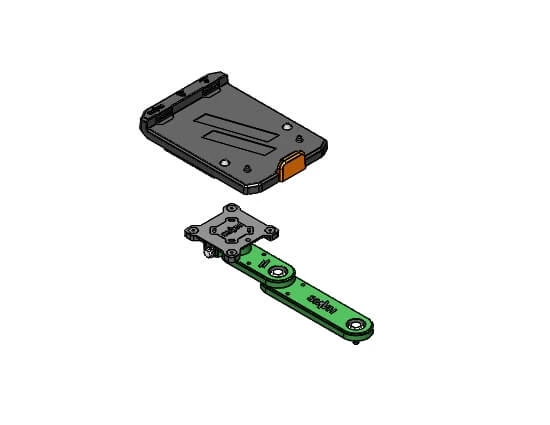 [PKG-ARM-0603-KBM] - Package – Swivel Arm & Keyboard Mounts With 6" Base, 3" Extension