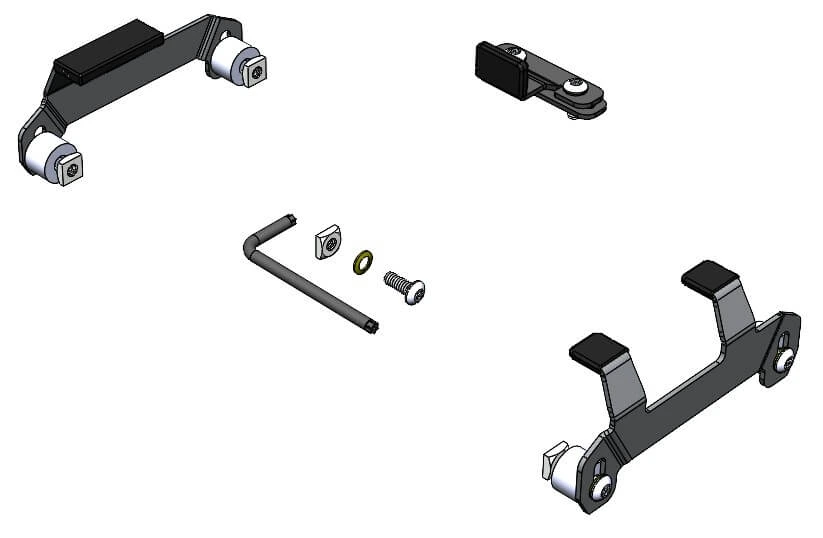 [UT-2020-KIT] Adaptor Lug Kit to Secure Zebra 10" ET4X Tablet In Universal Rugged Cradle UT-2000 Series