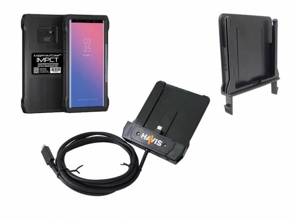 [PKG-PD-101-AN9-CN9] - DISCONTINUED – Package – Havis Phone Dock with Adapter & Juggernaut.Case IMPCT Smartphone Case – Samsung
