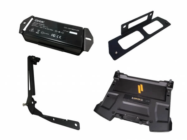 [PKG-DS-GTC-618] - Package – Cradle For Getac S410 Notebook With External Power Supply, Power Supply Mounting Bracket & Screen S