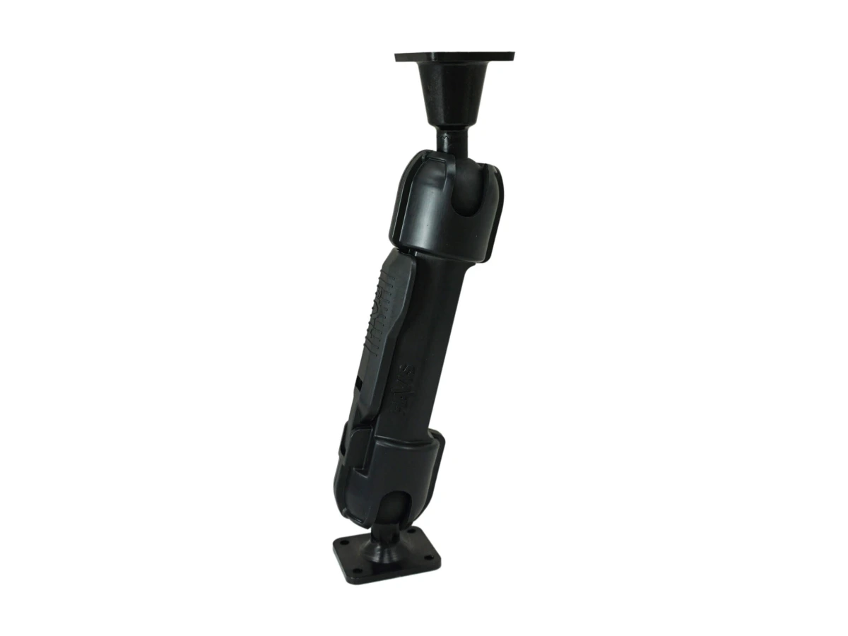 [DBM-1150-CL-0102] Dual Ball Mount with 1.50" Clamp-Style Long Housing, One Standard AMPS Plate & One Long AMPS Plate