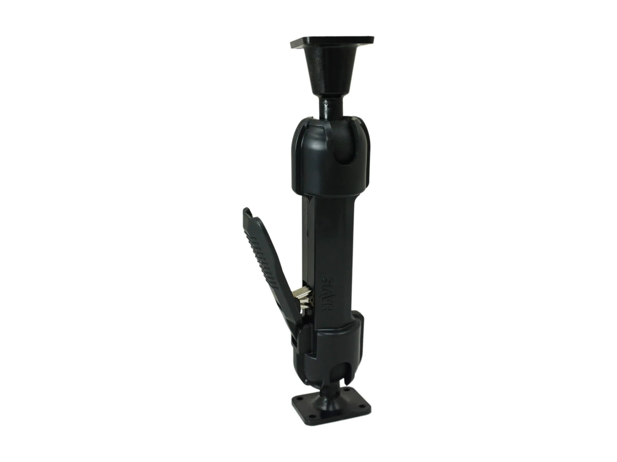 [DBM-1150-CL-0102] Dual Ball Mount with 1.50" Clamp-Style Long Housing, One Standard AMPS Plate & One Long AMPS Plate