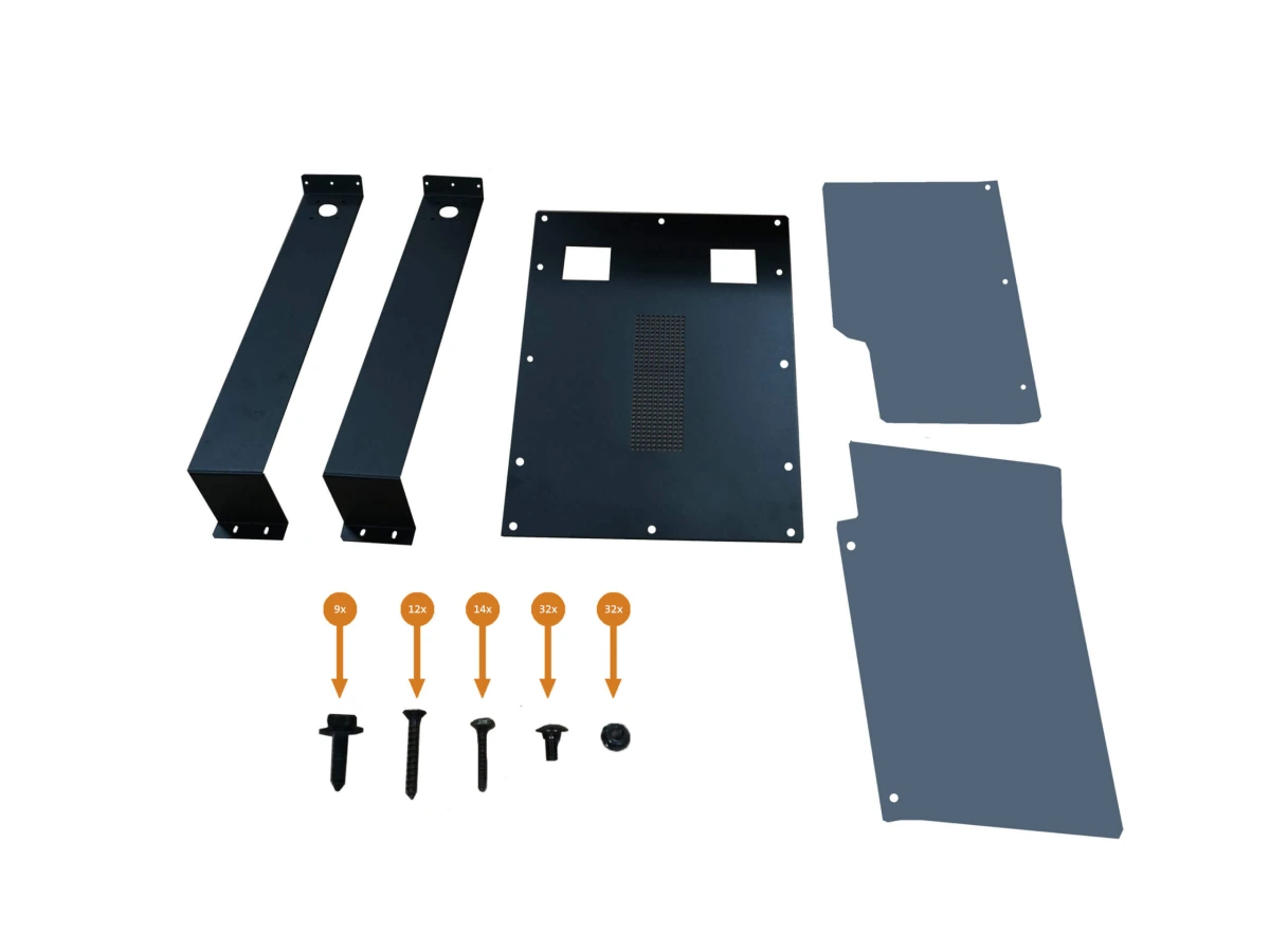 [P-MFK-14] - Middle Partition Filler Panel Mounting Kit for 2015-2024 Ford Transit Window Van with Medium Roof and Side Sliding
