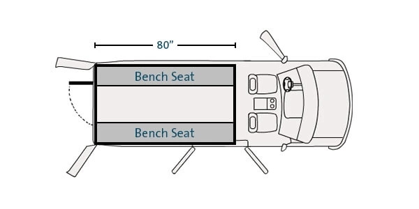 [PT-C01-80-1] - Prisoner Transport Insert For 2007-2024 Chevrolet Express G-Series 2500/3500 Standard Length 135" WB Cargo van