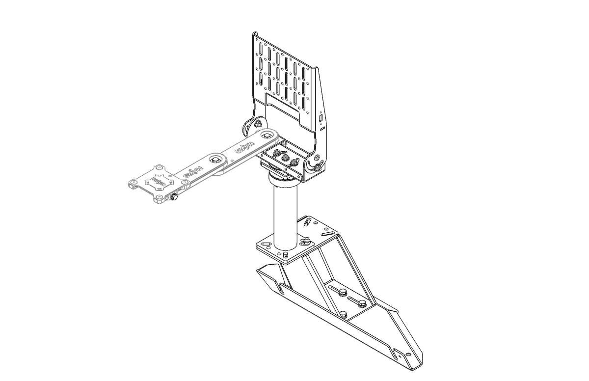 [PKG-PSM-152-T] Standard Tablet Pedestal Mount Package for 2013-2023 Ram 1500 Special Services Police Truck, Tradesman & 1500, 2
