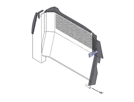 [P-MFK-7] - Middle partition filler panel Mounting kit for 2008-2024 Chevrolet Savana G-Series van with dual side doors used wit