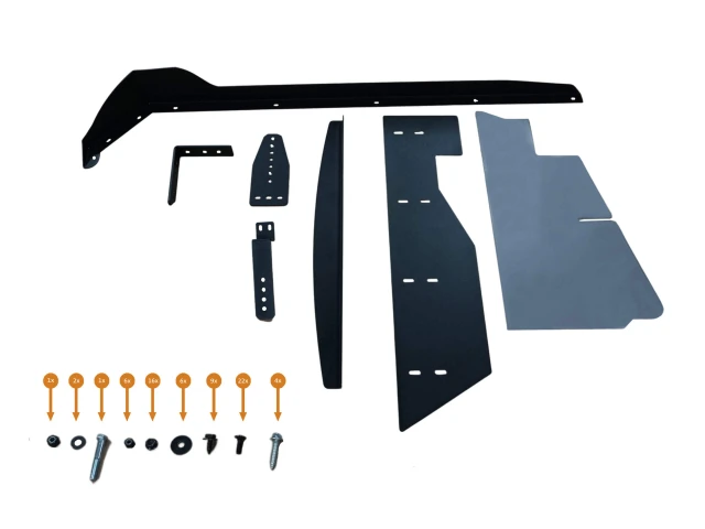 [P-MFK-7] - Middle partition filler panel Mounting kit for 2008-2024 Chevrolet Savana G-Series van with dual side doors used wit