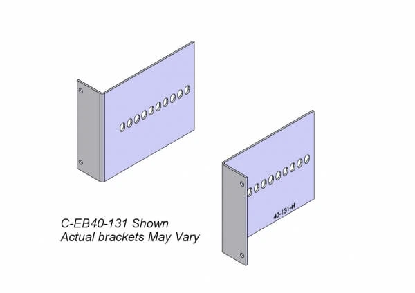 [C-EB40-250] - 2-Piece Equipment Mounting Bracket, 4" Mounting Space, 2.5" Bend