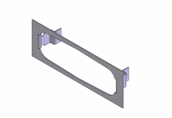 [C-EB30-CDR-1P] - 1-Piece Equipment Mounting Bracket, 3" Mounting Space, Fits Motorola CDM 750, 1250, 1550 Remote Radio Flush-Mo