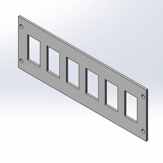 [FP-BLNK3SW6] - 3" Faceplate with Six Switch Cut-Outs