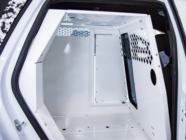 [K9-A-115] - Dual K9 Divider With Door For 2021-2024 Chevrolet Tahoe Extended K9 – White