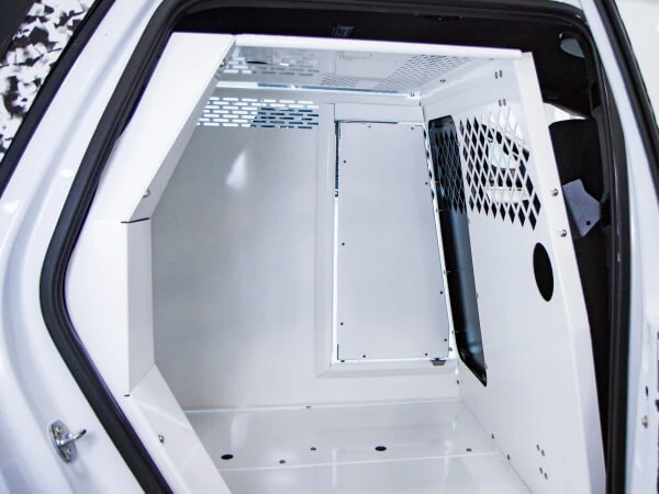 [K9-A-115] - Dual K9 Divider With Door For 2021-2024 Chevrolet Tahoe Extended K9 – White