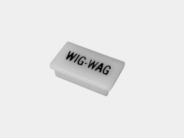 [C-LABEL-WIG-WAG] - Standard White Switch Label W/ Black Imprint