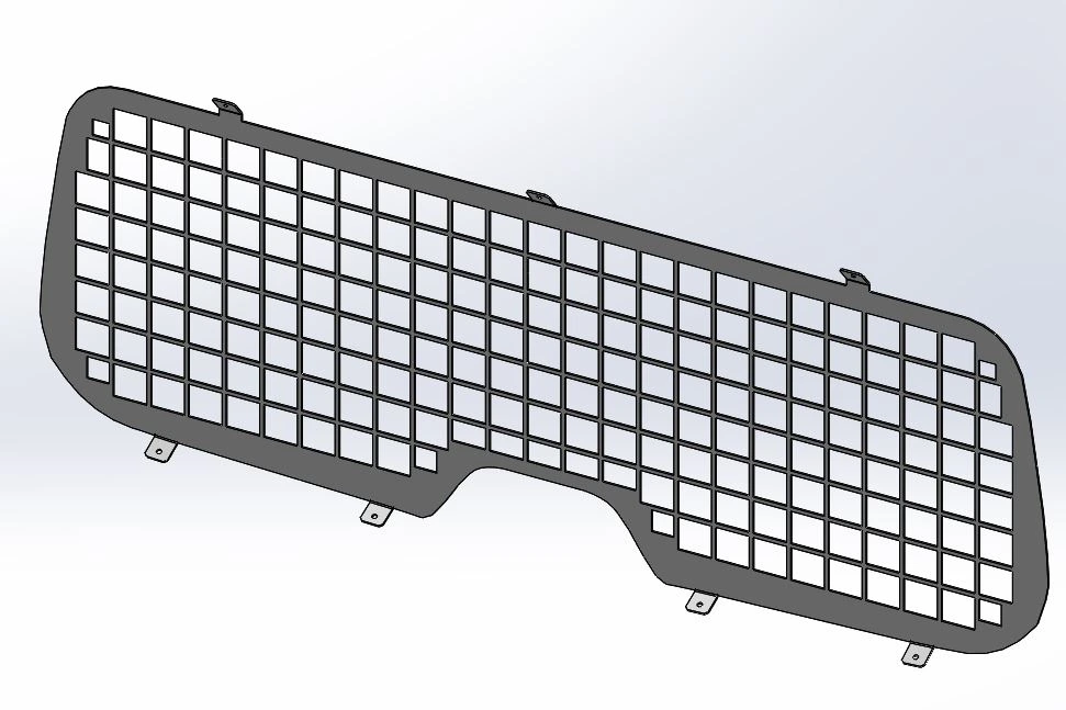 Chevy Tahoe and Suburban Square-Hole Punched Hatch Window Guard