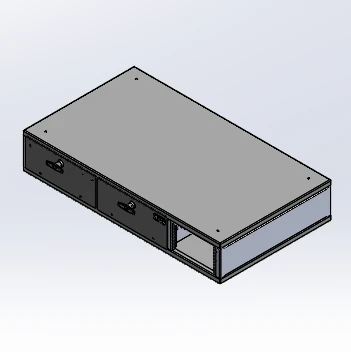[CP-MS-2D7-22] - Command Post Module, 39" W x 30" L x 7" H with two storage drawers and Equipment mounting area