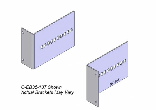 [C-EB35-081] - OBSOLETE – 2-Piece Equipment Mounting Bracket, 3.5" Mounting Space, 0.81" Bend