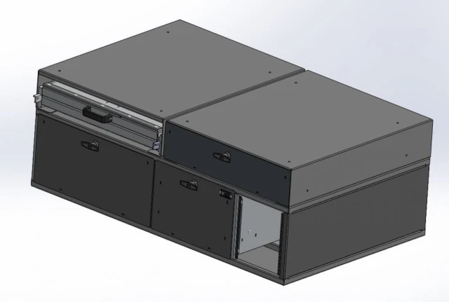 [CP-FSMD1-3D-30] - Command Post, 48" W x 30" Lx 17" H Two Module System with Storage Drawers and Map Drawer