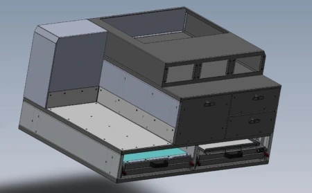 [CP-3D-463625-WB-MD] - Command Post, 46" W x 36" L x 25" H Storage Drawers and Dual Pop-up Whiteboards