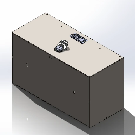 [AC-FHDBOX-6] - 6" External Lockable Lidded Storage Box For Wide-body Consoles