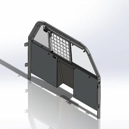 [TP-E-SL6-US-SS] - Universal Sedan Size (53"W) Recessed Partition with Sliding Window