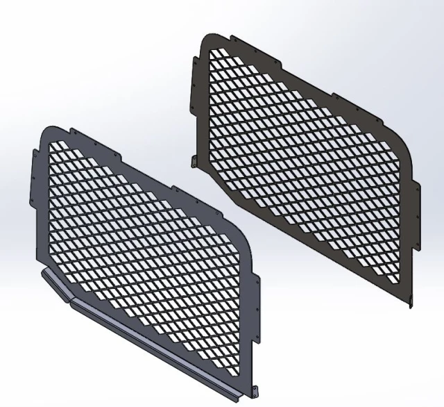 [AC-F150-15-SET] - Ford Truck Models F150 – F550 Driver and Passenger Side Diamond-Punched Window Guards