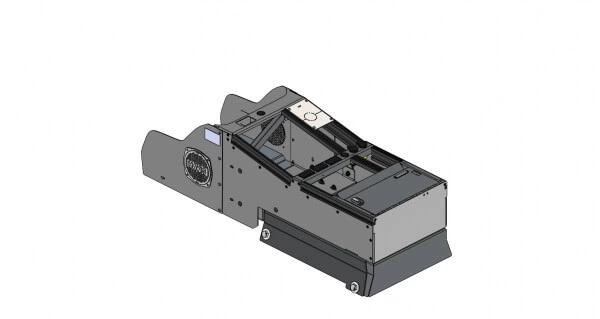 [C-VSW-1005-TAH-PM-2] Vehicle-Specific 15" Wide Angled Console with Internal PocketJet 8 Printer Mount for 2021-2024 Chevrolet T