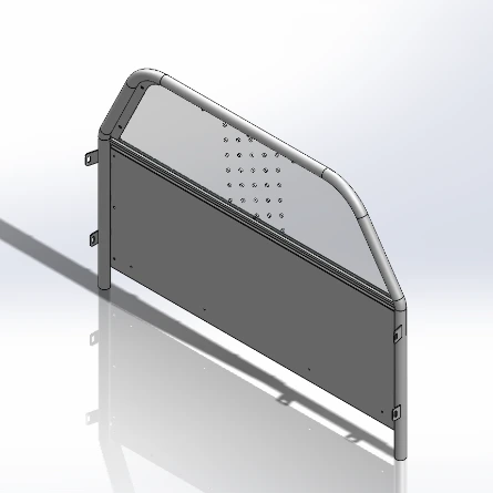 [TP-E-SL2-FS-F] - Full Size (58.25"W) Flat Partition with Fixed Non-Sliding Window