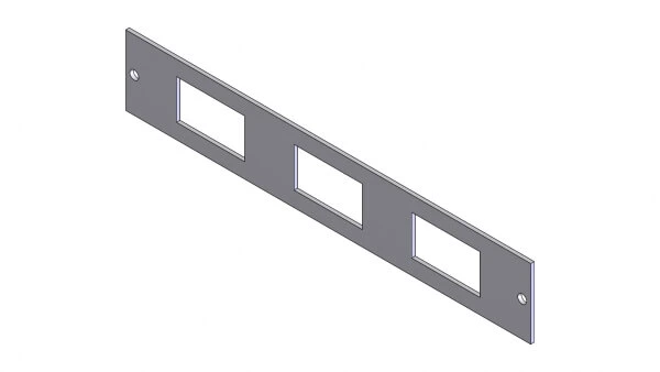 [C-PS-3] - DISCONTINUED – 1.5" Switch Plate, Internal Mount, 3 Horizontal Switch Cutouts
