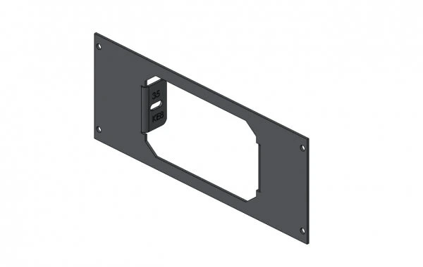[C-EB35-KE8-1P] - OBSOLETE – 1-Piece Equipment Bracket, 3.5" Mounting Space, fits Kenwood KES-8K Speaker