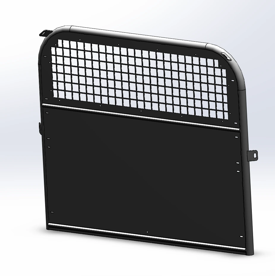 [TP-TH15-SQ-R] - Chevy Tahoe / Suburban Cargo Partition with Square-Hole Punch Wi