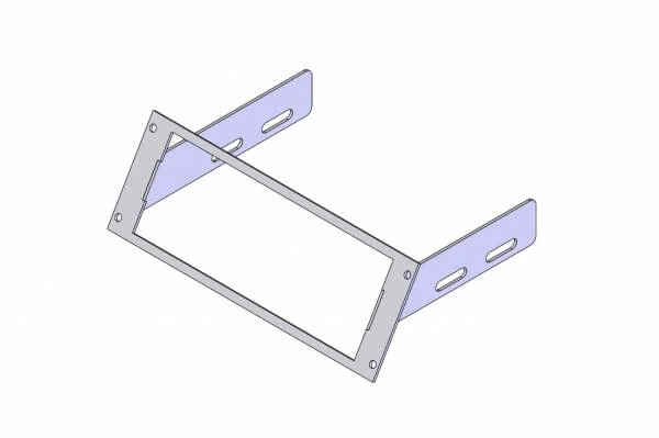 [C-EB30-EFS-1P-A] - OBSOLETE – Angled 1-Piece Equipment Mounting Bracket, 3" Mounting Space, Fits E.F. Johnson Ascend/Summit Rad