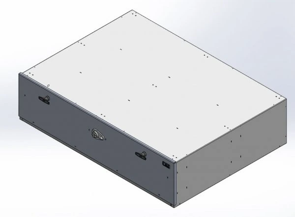 [CP-483512-PB] - Storage Vault, 48" W x 35" L x 12" H Single Drawer with Carpet on Top and Push Button Locks / Draw-tight Locking Handles