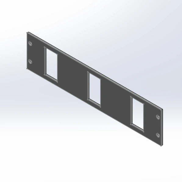 [FP-BLNK2SW] - 2" Faceplate with Three Switch Cut-Outs