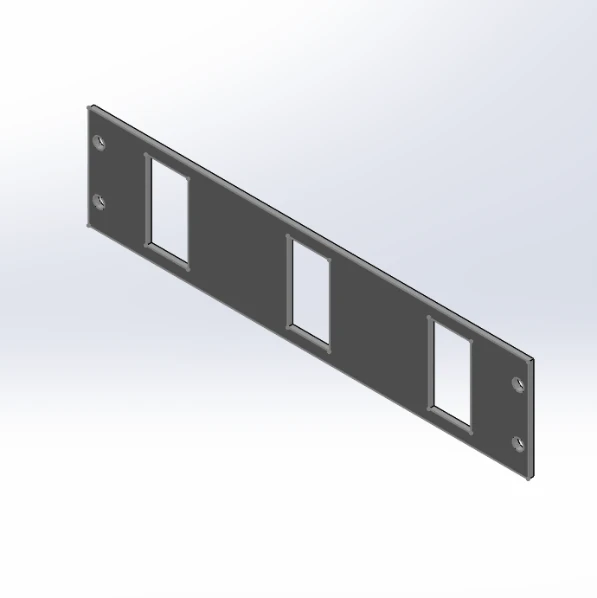 [FP-BLNK2SW] - 2" Faceplate with Three Switch Cut-Outs