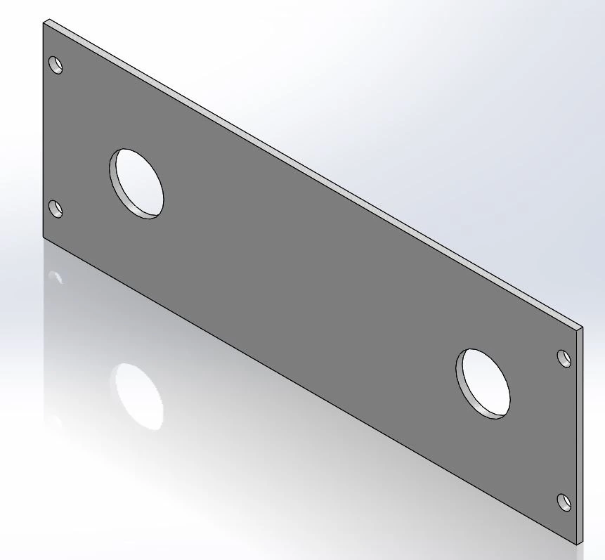 [FP-AP2] - 3" faceplate with Two DC Outlet cutouts
