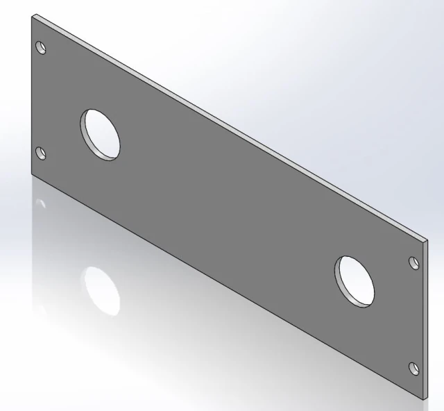 [FP-AP2] - 3" faceplate with Two DC Outlet cutouts