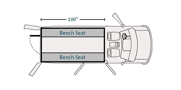 [PT-C01-100-1] - OBSOLETE – Prisoner Transport Insert For 2007-2024 Chevrolet Express G-Series 2500/3500 Standard Length 135" WB